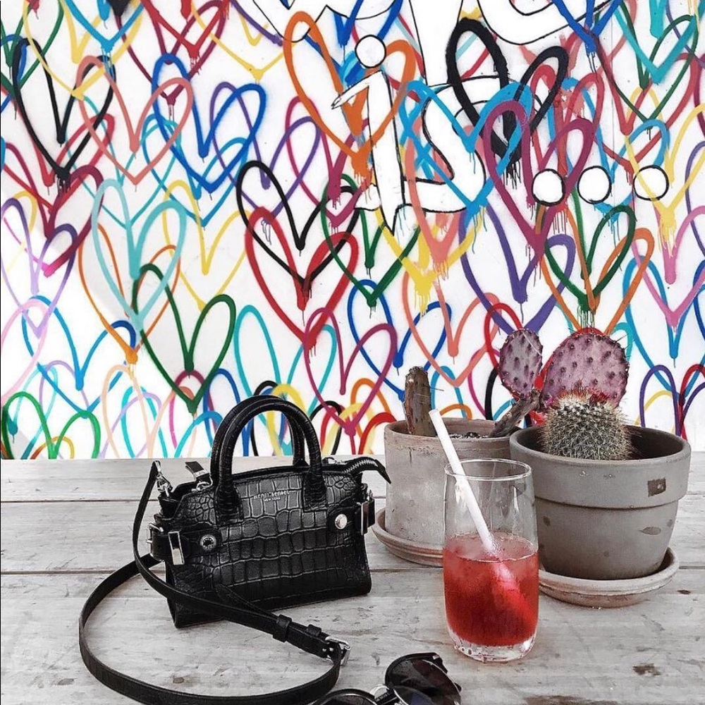 Henri Bendel Carlyle Micro crossbody croc